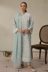 BLUE FLAIR-3 PC CHIKANKARI SUIT