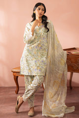 AQUA PLUSH-3 PC (SHIRT, DUPATTA & TROUSER)