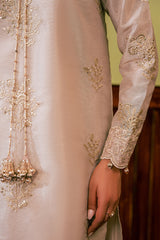 MISTY DOVE-4 PIECE EMBROIDERED ZARI SUIT