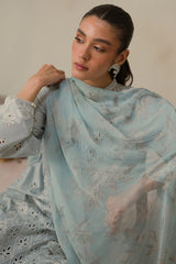 BLUE FLAIR-3 PC CHIKANKARI SUIT