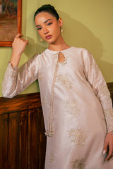 MISTY DOVE-4 PIECE EMBROIDERED ZARI SUIT