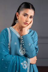 CRYSTAL TEAL-2 PC (SHIRT & DUPATTA)