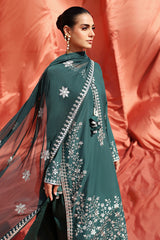 PINE CERULEAN-STITCH 3PC: LAWN EMBROIDERED SUIT