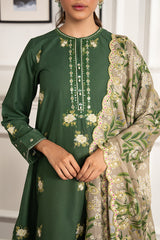 FOREST GREEN-2 PIECE (SHIRT & DUPATTA)