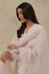 PALE LILAC-3 PC CHIKANKARI SUIT