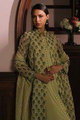 GLEAMING GOLD-4PC NET EMBROIDERED SUIT