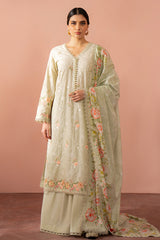 PISTACHIO FROST-3 PIECE EMBROIDERED SUIT