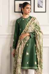 FOREST GREEN-2 PIECE (SHIRT & DUPATTA)