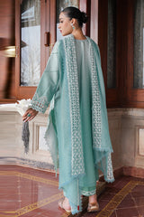 AQUA MELODY-3PC SATIN EMBROIDERED SUIT