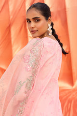 CLUSTER GLOW-3 PIECE COTTON JACQUARD SUIT