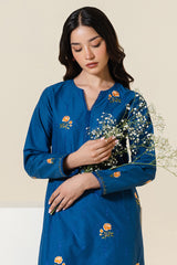 INDIGO ZEAL EMBROIDERED SHIRT