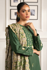 FOREST GREEN-2 PIECE (SHIRT & DUPATTA)