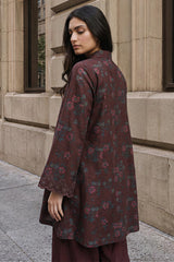 DEEP CARNATION-2PC KHADDAR PRINTED SUIT