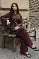 DEEP CARNATION-2PC KHADDAR PRINTED SUIT