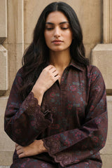 DEEP CARNATION-2PC KHADDAR PRINTED SUIT