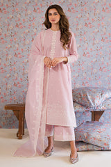 ICY PINK-3PC EMBROIDERED LAWN SUIT