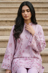 MAUVE CHARM-2PC LINEN PRINTED SUIT