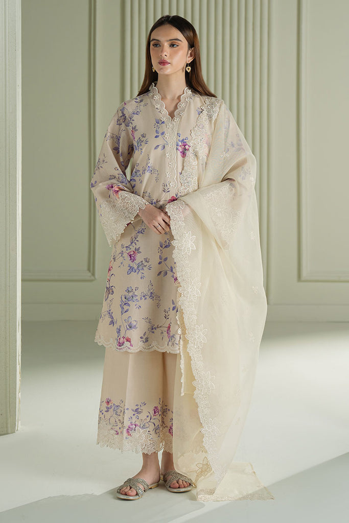 BLOOMING SAND-3PC (SHIRT, TROUSER & DUPATTA)