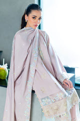 BLOSSOM TINT-3PC SATIN EMBROIDERED SUIT