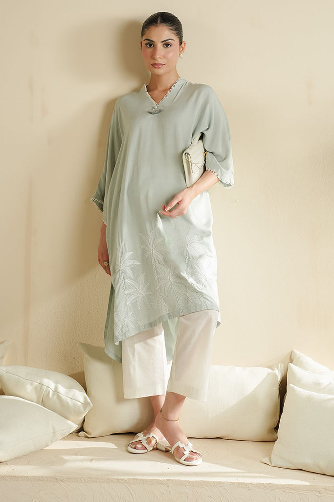 PALM BREEZE EMBROIDERED LAWN SHIRT