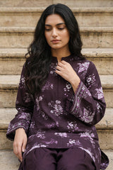 MIDNIGHT BLOSSOM-2PC KHADDAR PRINTED SUIT