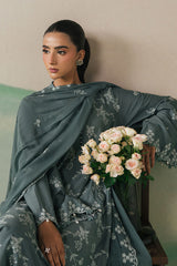 FOREST SERENITY-3PC LAWN EMBROIDERED SUIT