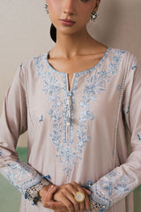 DUSTY FROST-3PC LAWN EMBROIDERED SUIT