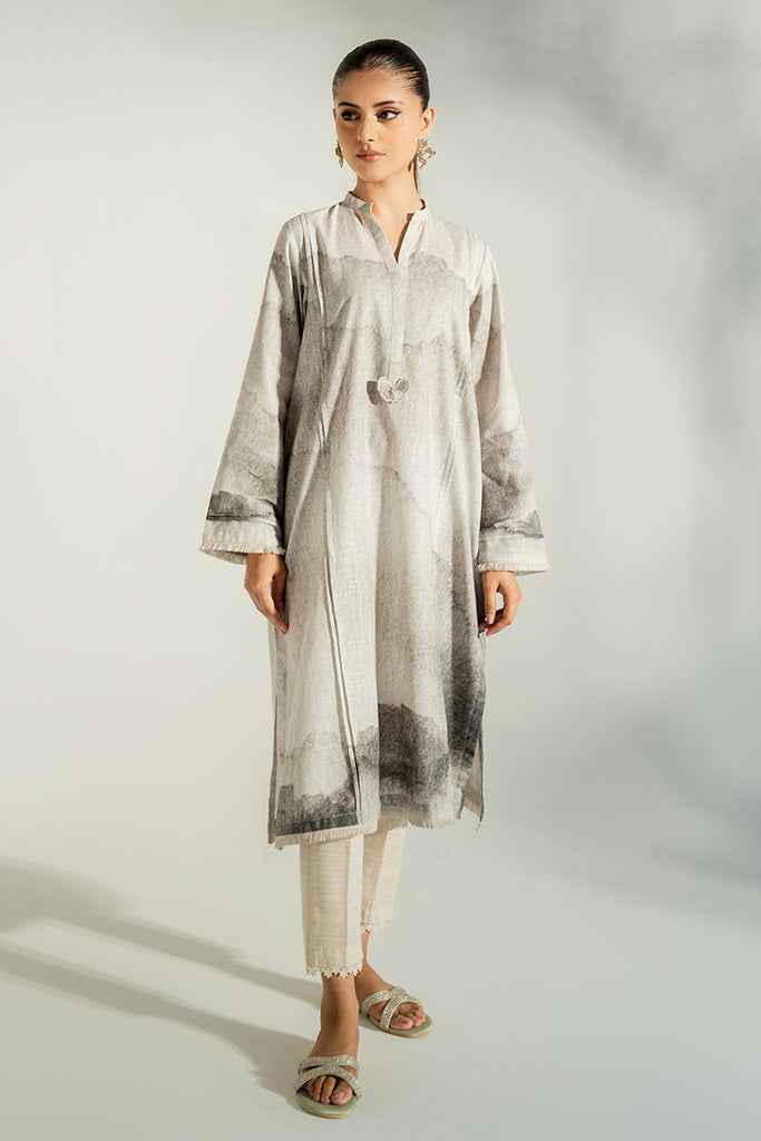 SMOKY GRAY-KHADDAR 1 PIECE