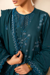 TWILIGHT CHARM-3PC CHIKANKARI SUIT