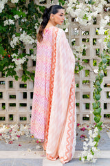 RADIANT CHARM-3PC SATIN PRINTED SUIT