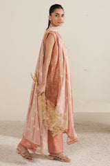 CORAL CRUSH-3PC PRINTED LAWN SUIT