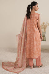 CORAL CRUSH-3PC PRINTED LAWN SUIT