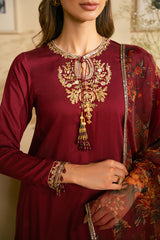 GARNET GLAMOOR-2 PC (SHIRT & DUPATTA)