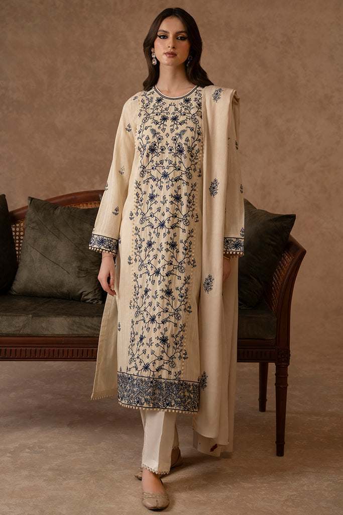 TRANQUIL PEARL-2 PIECE KHADDAR EMBROIDERED SUIT