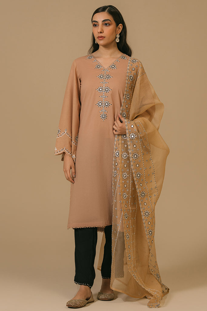 RUGBY TAN-2 PIECE (SHIRT & DUPATTA)