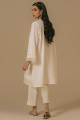 IVORY MIST-LAWN EMBROIDERED SHIRT