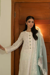 IVORY ORCHID-3PC EMBROIDERED SUIT