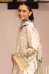 WHIMSICAL BLOOM-3PC PRINTED LAWN SUIT