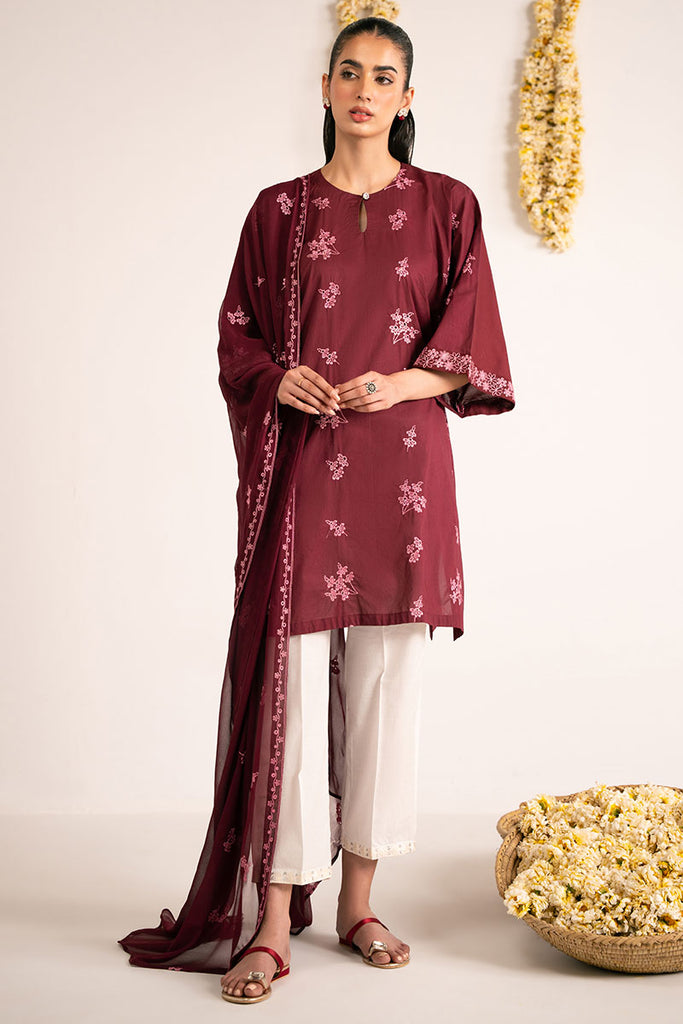 ROSE GLAM-2PC (SHIRT & DUPATTA)