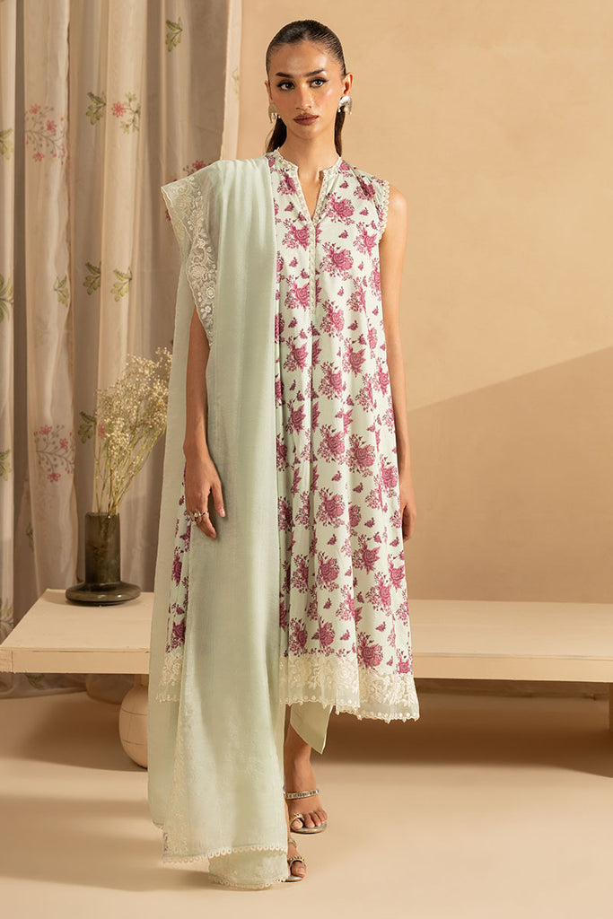 PISTACHIO DUST- 3PC EMBROIDERED LAWN SUIT