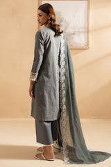 SOFT GRAPHITE-3PC (SHIRT, TROUSER & DUPATTA)