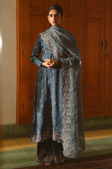 MAJESTIC TEAL-3PC (SHIRT, TROUSER & DUPATTA)