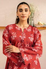 BURNT CLAY PRINTED KHADDAR SHIRT