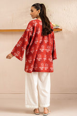 BURNT CLAY PRINTED KHADDAR SHIRT