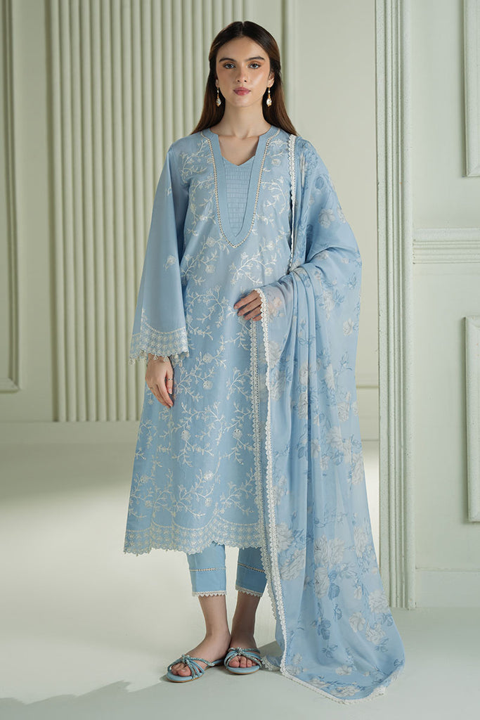 LAVENDER BLUE-3PC (SHIRT, TROUSER & DUPATTA)