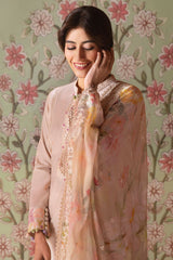 CORAL CARNATION-3PC (SHIRT, TROUSER & DUPATTA)