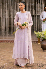 LAVENDER GLAM-3PC CHIFFON EMBROIDERED PRET