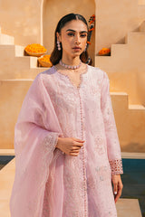 MUTED PINK-2 PIECE ORGANZA EMBROIDERED SUIT