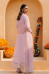 MUTED PINK-2 PIECE ORGANZA EMBROIDERED SUIT