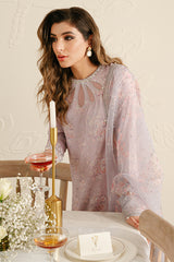 LILAC BLOOM-3PC SILK EMBROIDERED SUIT